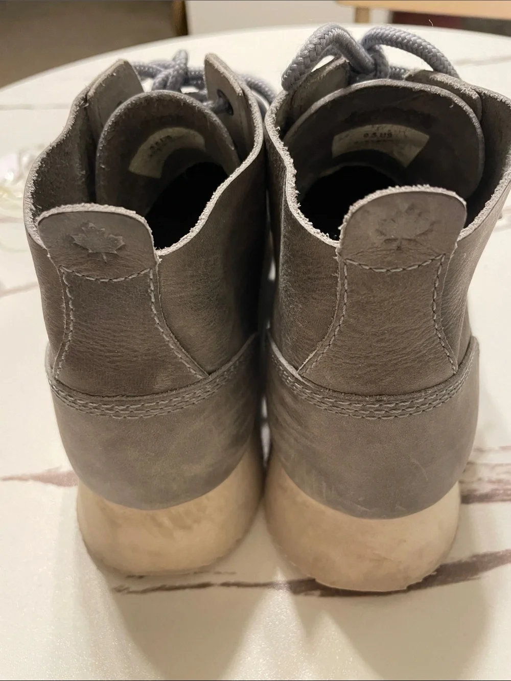 KODIAC CANADA women’s Grey oiled Boots Nubuck Leather Sz 9.5